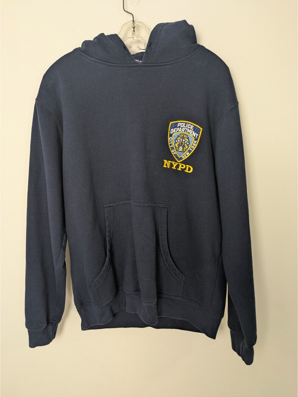 Officially Licensed NYPD Blue Pullover Hoodie Sweatshirt Embroidered Medium M